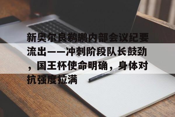 九游体育下载-新奥尔良鹈鹕内部会议纪要流出——冲刺阶段队长鼓劲，国王杯使命明确，身体对抗强度拉满的简单介绍